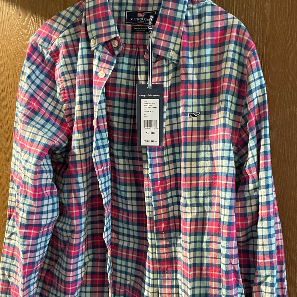 Boys Sz XL 18 Vineyard Vines flannel